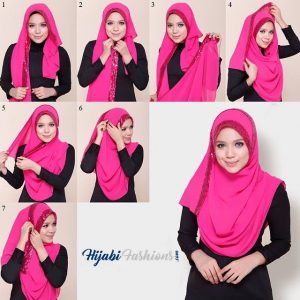 Pin up method for wearing a Hijab