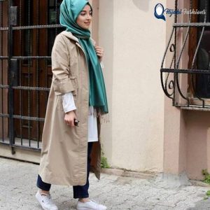 Long Hijab style for school girls