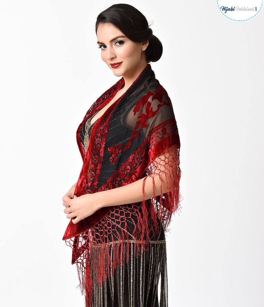 Shawl with sleeves